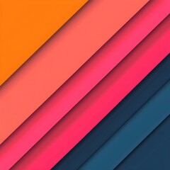 Obraz premium Abstract layered geometric shapes in vibrant colors