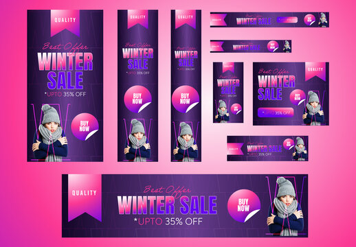 Winter Sale Web Banner Ads