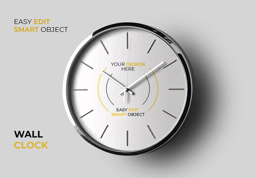 Wall Clock Mockup With Generative AI