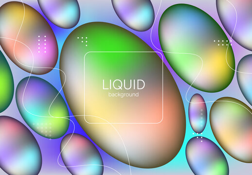 Circle Liquid Abstract Background