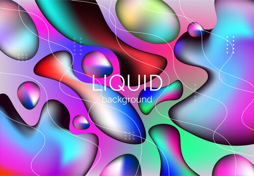 Colorful Liquid Texture Effect Background