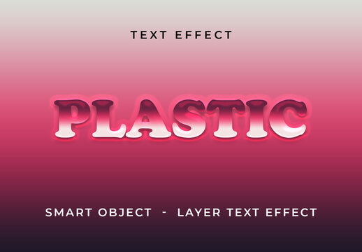 Plastic Text Effect Layout