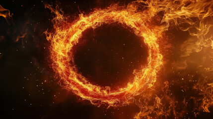 A glowing ring of fire