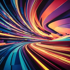 Abstract colorful background representing speed and motion
