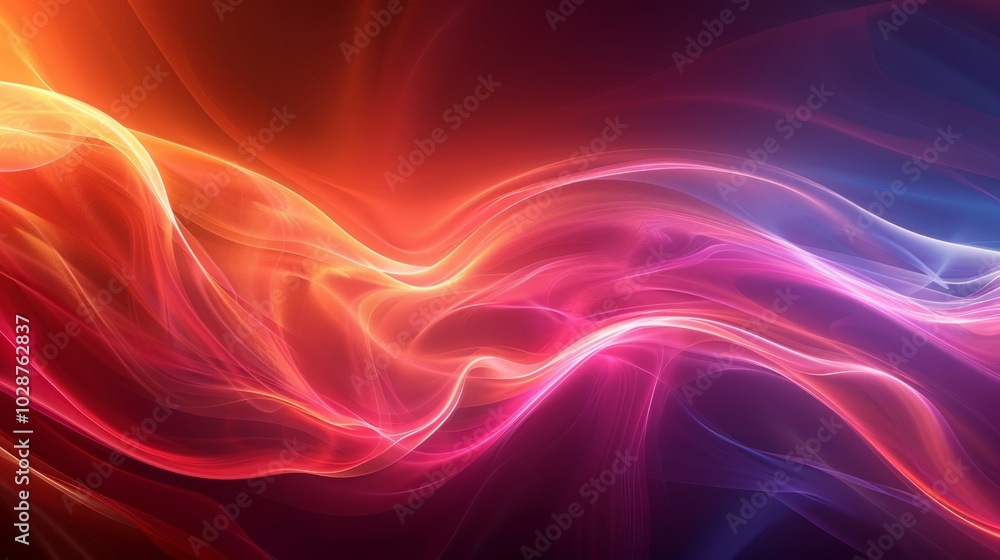 Poster wave line abstract shape background wallpaper – fluid curves and soft color gradients for modern int