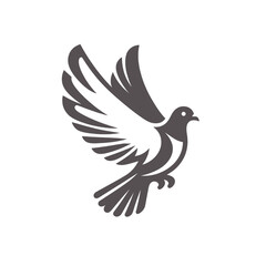 Obraz premium Modern pigeon dove vector isolated illustration