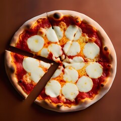 Photo of a Freshly Baked Vegetable Pizza with Sliced Bell Peppers Black Olives and Melted Cheese