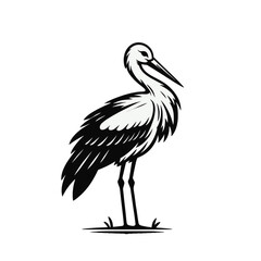 Stork isolated vector illustration