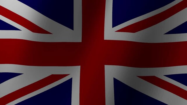 Animation of the United Kingdom Waving Flag