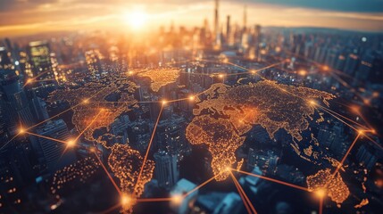 Obraz premium Global 5G Adoption Trends: Investigate global trends in 5G adoption.