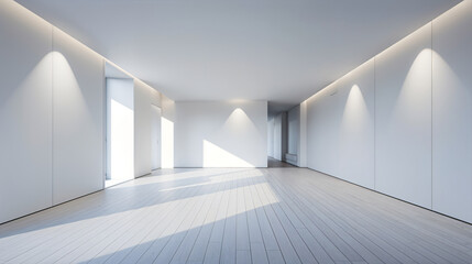 Obraz premium minimal room white color tone