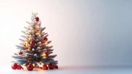 decorated christmas tree with lights and colourful ornamnets