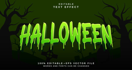 Editable text style effect - Halloween text style theme.