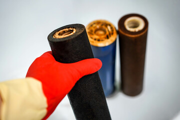 Dirty used drinking water filters.