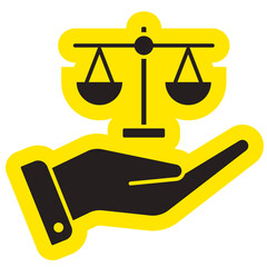 Justice icon, Judgement, measure, equality