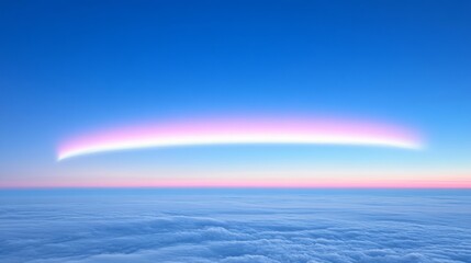 Azure Stratosphere with Ethereal Cloud Bands