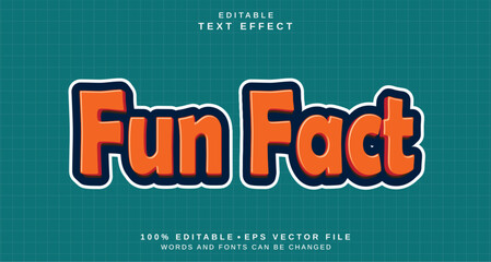 Editable text style effect - Fun Fact text style theme.