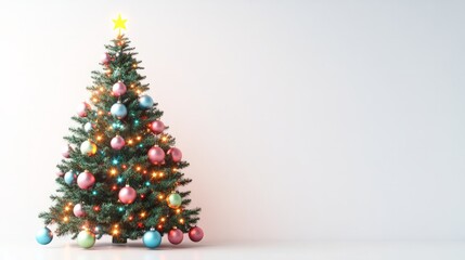 decorated christmas tree with lights and ornaments