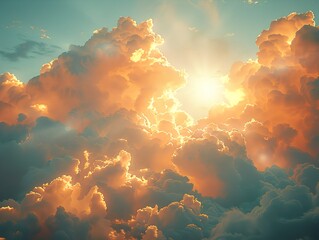 Golden Hour Clouds: A Breathtaking Sunset Sky