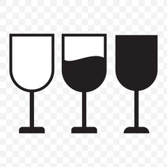 water glass icon. drink glass icon in trendy flat design. EPS 10.