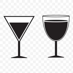 water glass icon. drink glass icon in trendy flat design. EPS 10.