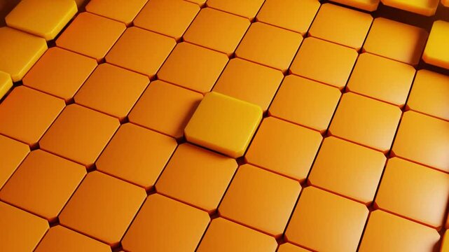 abstract animated 3d square shapes background, slow smooth wave movement,4k loop