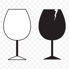 water glass icon. drink glass icon in trendy flat design. EPS 10.