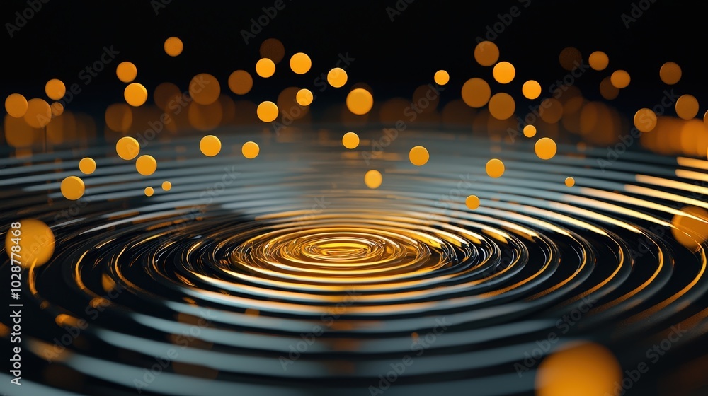 Poster expanding circles representing the ripple effect of aligned strategies
