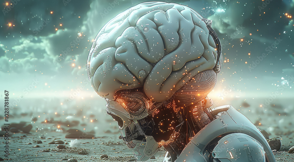Poster Brain, data and algorithms, Machine learning and development.