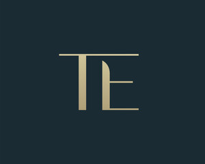 TE letter logo icon design. Classic style luxury initials monogram.
