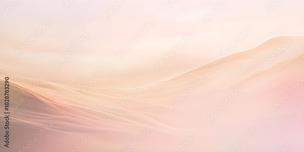 Poster abstract background with soft waves of coffee colors creating a dreamy, serene atmosphere evoking wa