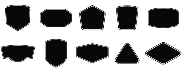 Set of labels badges.shape,ribbon banner vector