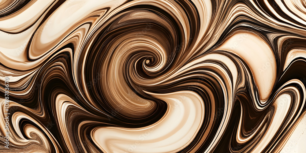 Aufkleber abstract background features swirling coffee colors creating a dynamic and textured visual effect id