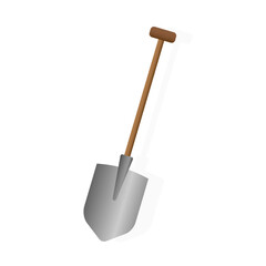 metal shovel.Fire shovel. Vector illustration