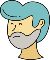 Beard Man Face Avatar