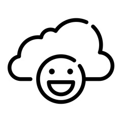 cloud line icon
