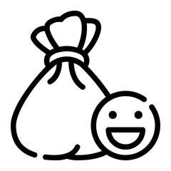 money bag line icon