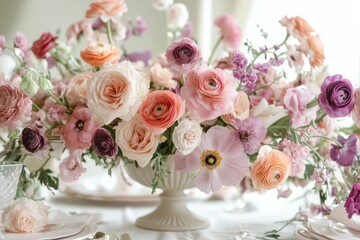 Tons of all the flowers, vivid color mood of romantic, sweet , elegant.