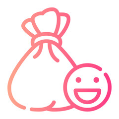 money bag gradient icon