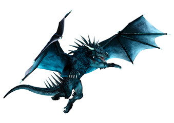 Fototapeta premium 3D Rendering Fairy Tale Dragon on White