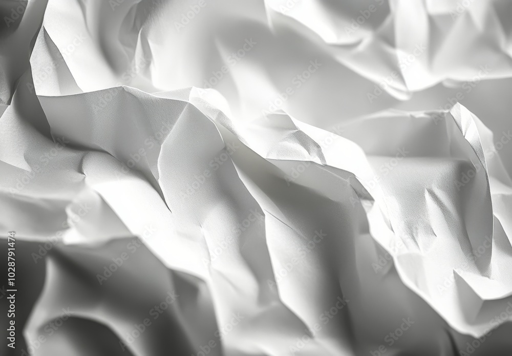 Poster textured white paper layers creating a delicate and intricate pattern in soft lighting
