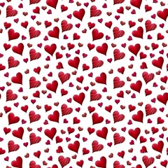 Seamless Valentines day pattern. Watercolor elements. Sweet hearts background. Valentine pattern wallpaper, textile, fabric.	