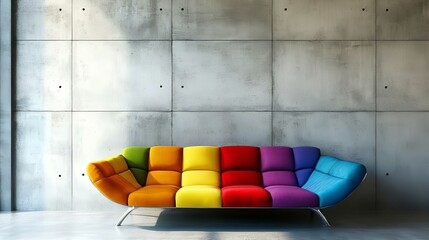 A modern living room with a luxurious leather sofa and armchairs in a stylish and comfortable setting