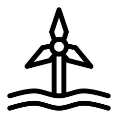 WIndmill water icon