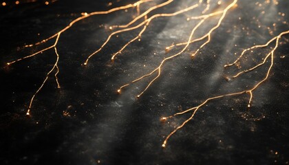 Sun rays pierce darkness, creating a striking contrast in light