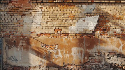 Brick wall. Red burnt brick. Background or texture of blocks of different colors.