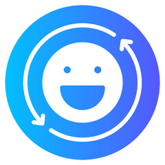 Obraz premium circular arrow gradient icon