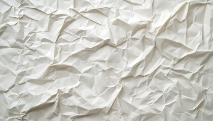 Obraz premium Crumpled white paper background texture for creative design and visual projects