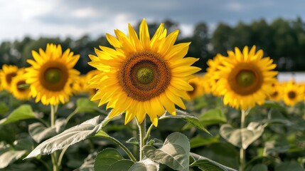 Fototapeta premium Sunflowers In A Field