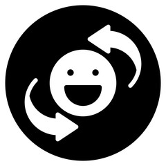 circular arrow glyph icon